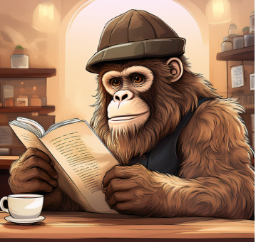 Sasquatch Reading Poetry